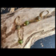 olive green and gold rose drop earrings