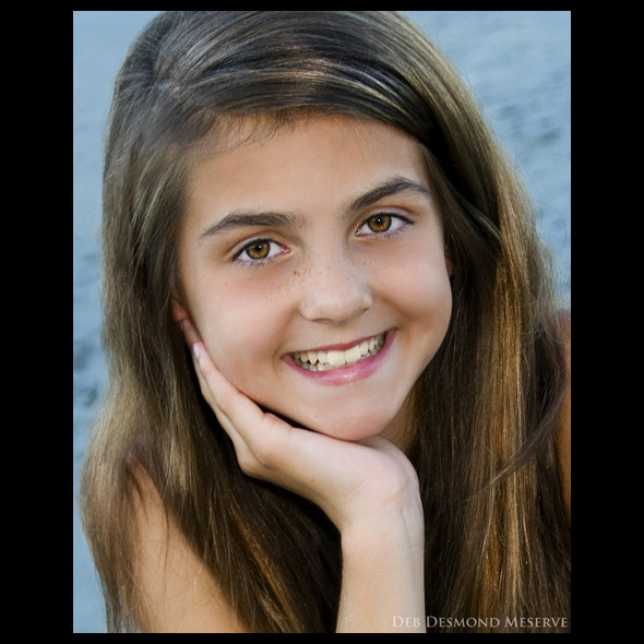 Young girl beach portrait on Moody Beach Maine